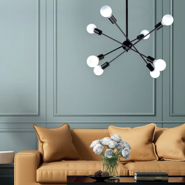 Φωτιστικό Οροφής Πολύφωτο Homelighting Gwen 77-8092 Black