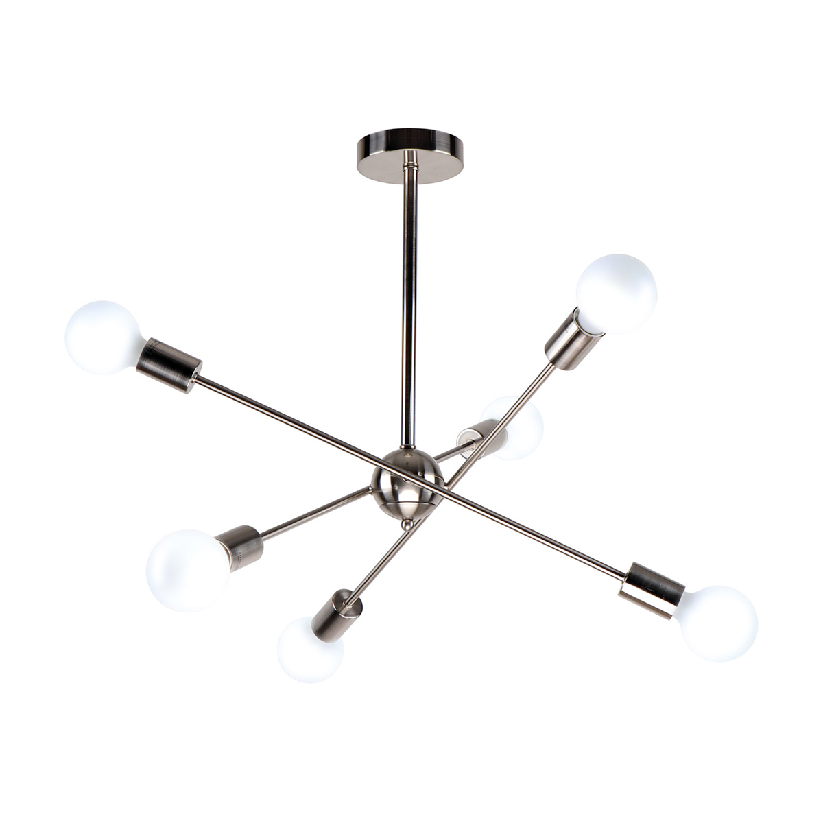 Φωτιστικό Οροφής Πολύφωτο Homelighting Gwen 77-8095 Nickel