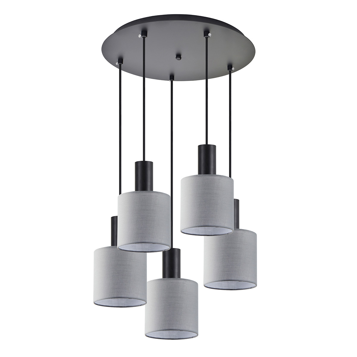 Φωτιστικό Οροφής Πολύφωτο Homelighting 77-8517 Black/Grey