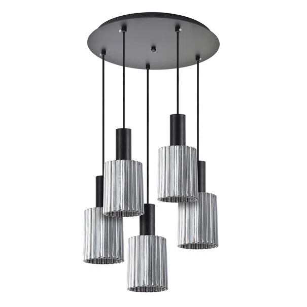 Φωτιστικό Οροφής Πολύφωτο Homelighting 77-8488 Black/Smoked