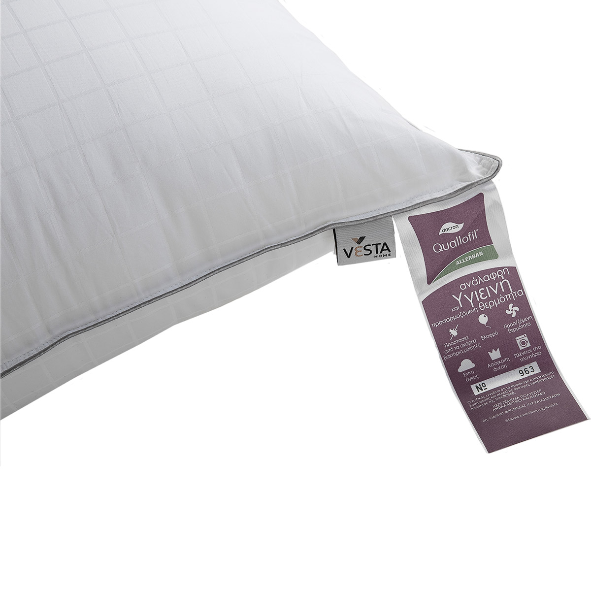 Βρεφικό Μαξιλάρι Μέτριο (35x50) Vesta Quallofil Air Allerban Polyester