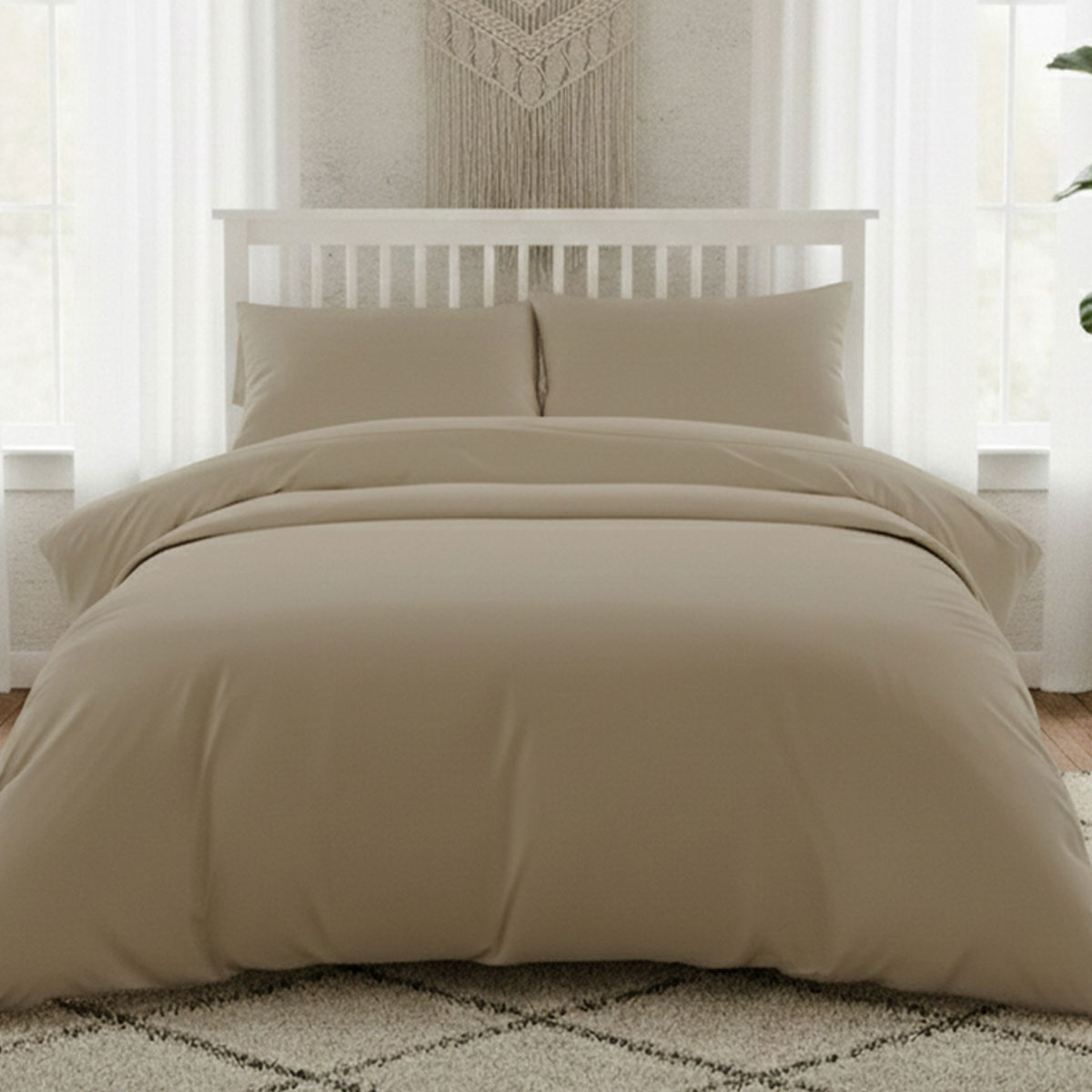 Σεντόνι Υπέρδιπλο Επίπεδο (240x270) Melinen Lavish Satin Beige