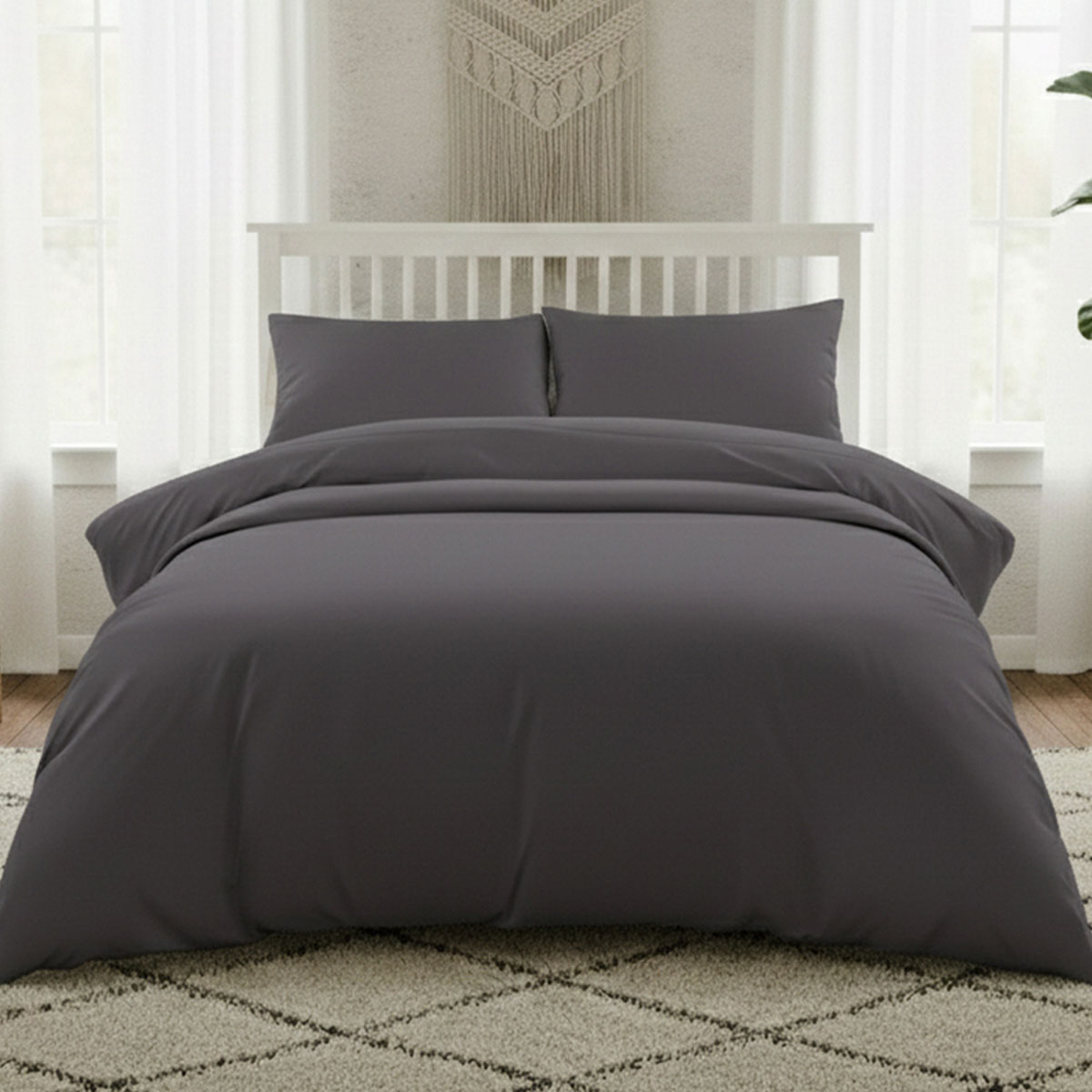 Σεντόνι King Size Με Λάστιχο (180x200+35) Melinen Lavish Satin D.Grey