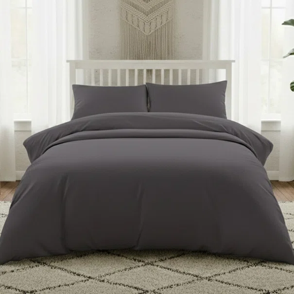 Σεντόνι King Size Με Λάστιχο (180x200+35) Melinen Lavish Satin D.Grey