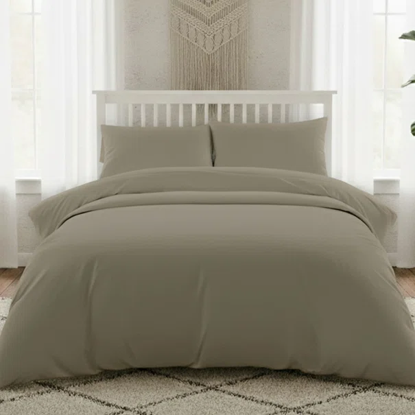 Σεντόνι Υπέρδιπλο Επίπεδο (240x270) Melinen Lavish Satin Olive/Grey