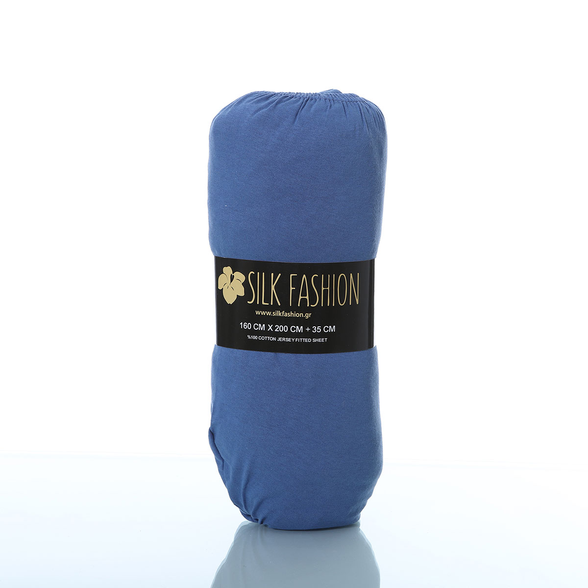 Σεντόνι King Size με Λάστιχο (180X200+35) Silk Fashion Jersey Jean Λευκά Είδη Κρεβατοκάμαρας Σεντόνια Spitishop