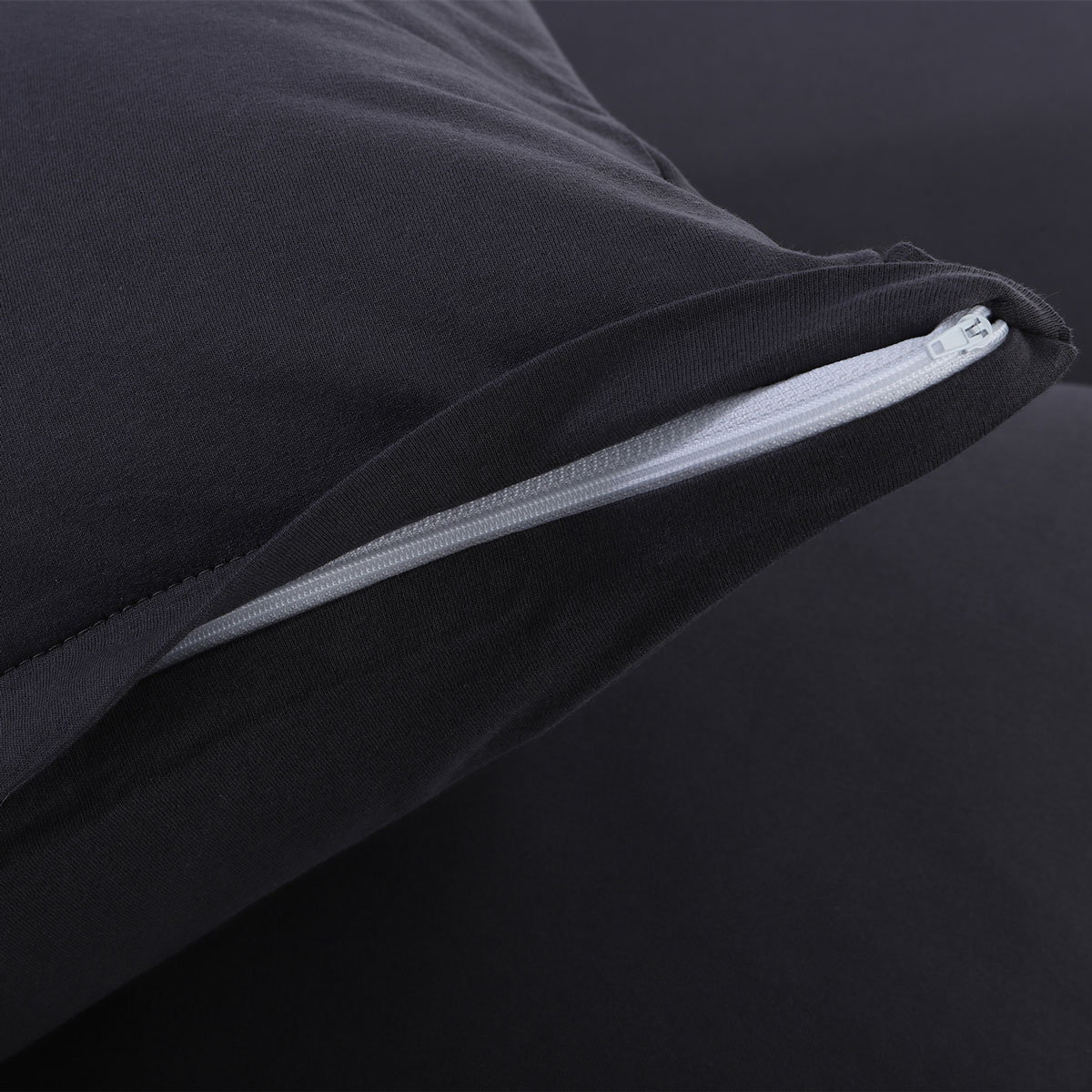 Ζεύγος Μαξιλαροθήκες (50x70) Silk Fashion Jersey D.Grey