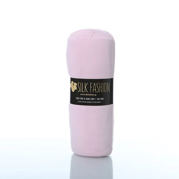 Σεντόνι Μονό Με Λάστιχο (100x200+35) Silk Fashion Jersey Pink