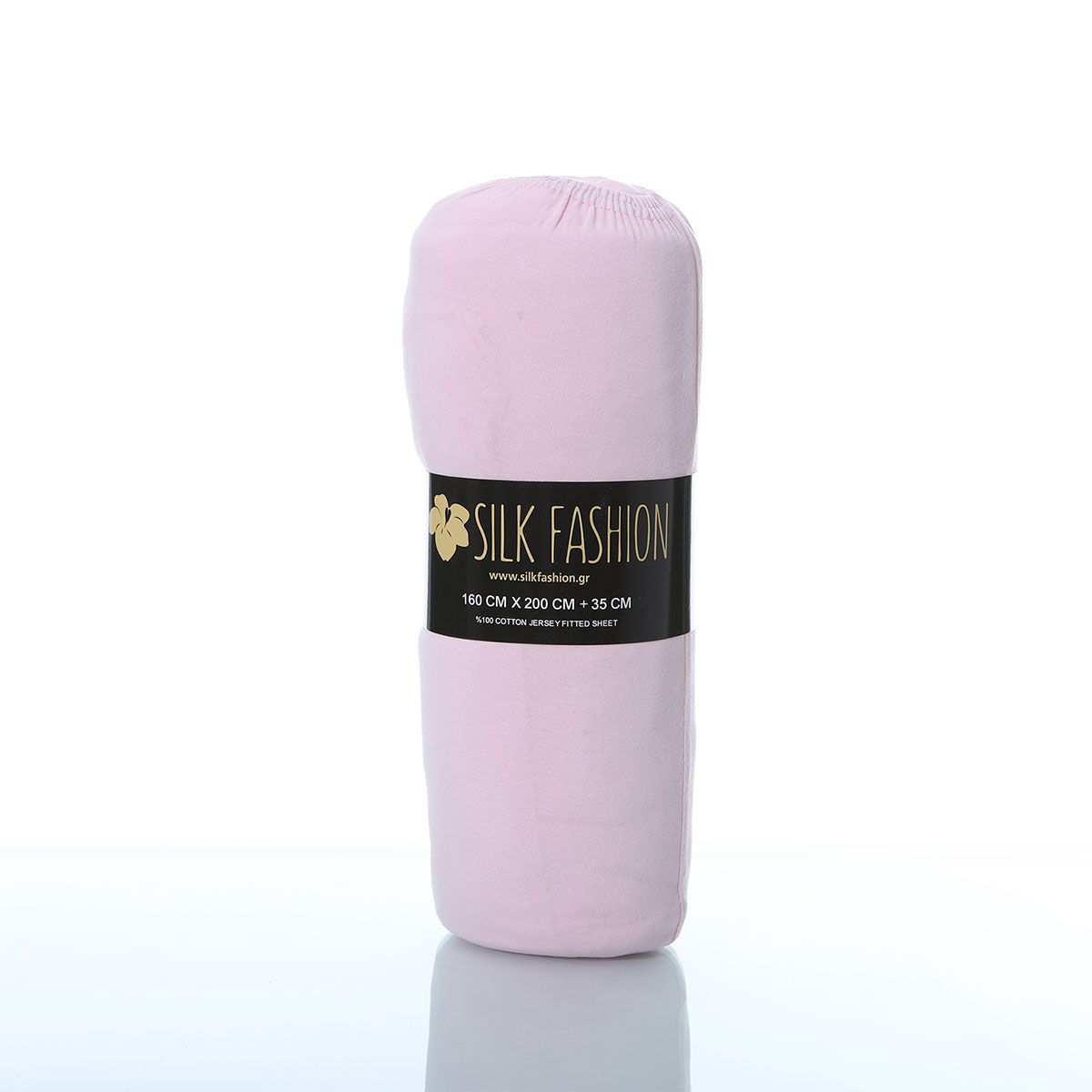 Σεντόνι King Size με Λάστιχο (180X200+35) Silk Fashion Jersey Pink Λευκά Είδη Κρεβατοκάμαρας Σεντόνια Spitishop