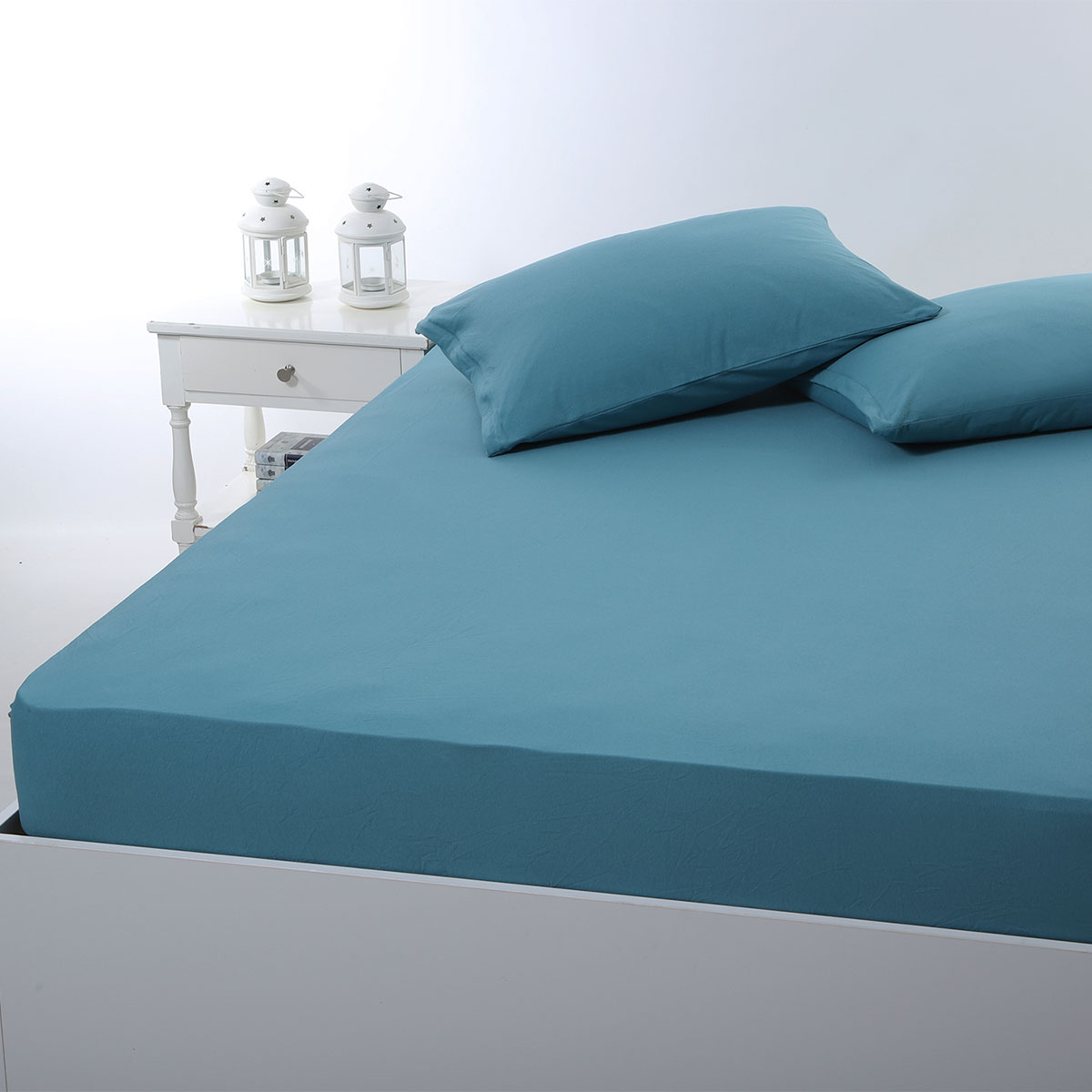 Σεντόνι Υπέρδιπλο Με Λάστιχο (160x200+35) Silk Fashion Jersey Petrol