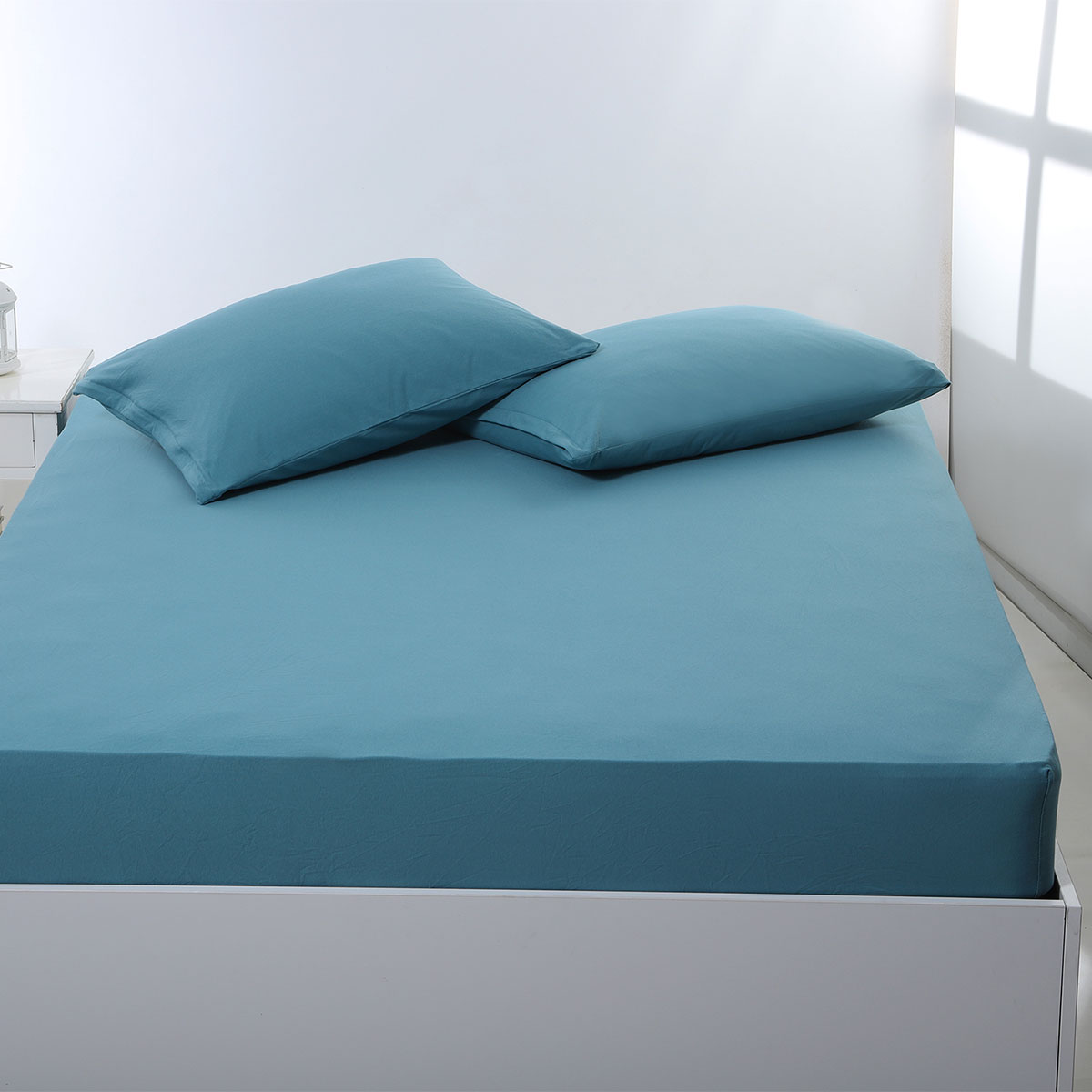 Σεντόνι King Size Με Λάστιχο (180x200+35) Silk Fashion Jersey Petrol