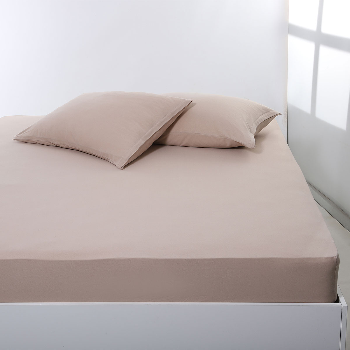 Σεντόνι Υπέρδιπλο Με Λάστιχο (160x200+35) Silk Fashion Jersey D.Beige