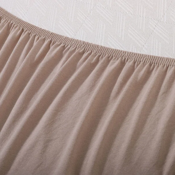 Σεντόνι Υπέρδιπλο Με Λάστιχο (160x200+35) Silk Fashion Jersey D.Beige