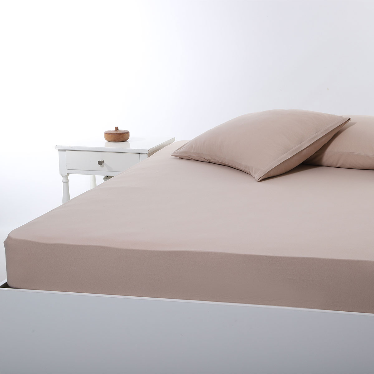 Σεντόνι King Size Με Λάστιχο (180x200+35) Silk Fashion Jersey D.Beige