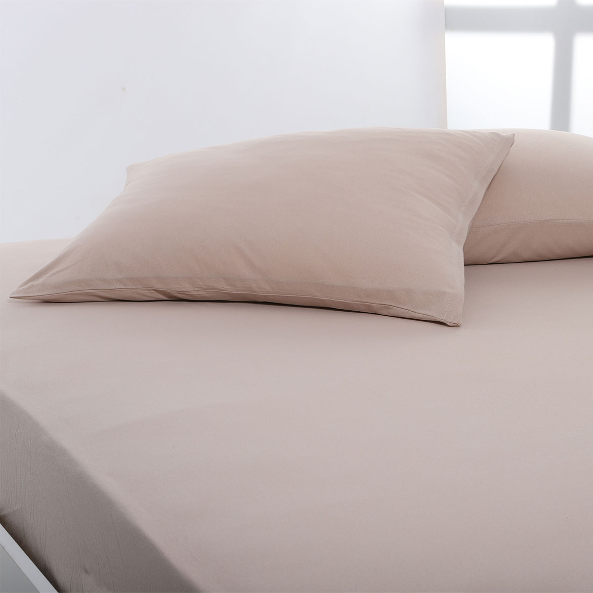 Ζεύγος Μαξιλαροθήκες (50x70) Silk Fashion Jersey D.Beige