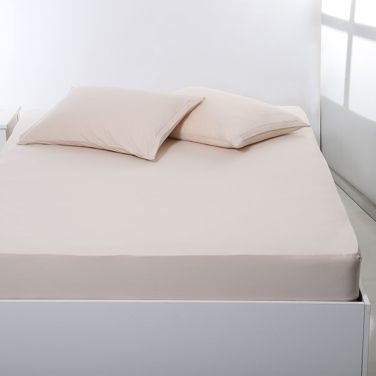 Σεντόνι King Size Με Λάστιχο (180x200+35) Silk Fashion Jersey L.Beige