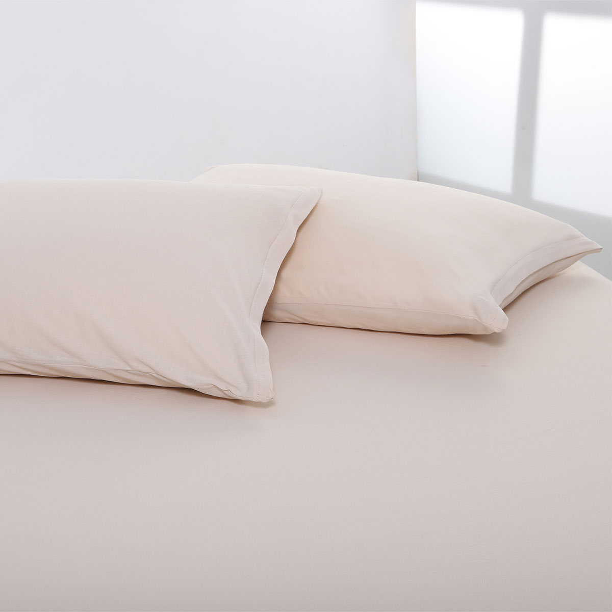 Ζεύγος Μαξιλαροθήκες (50x70) Silk Fashion Jersey L.Beige