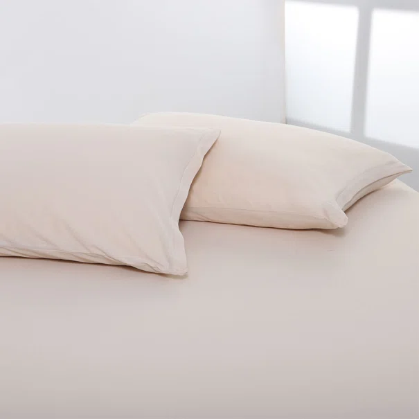 Ζεύγος Μαξιλαροθήκες (50x70) Silk Fashion Jersey L.Beige