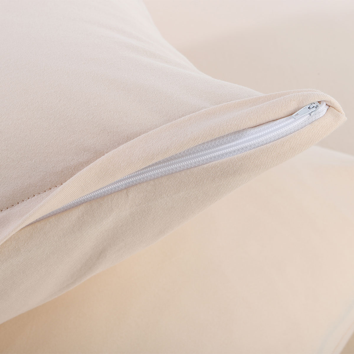 Ζεύγος Μαξιλαροθήκες (50x70) Silk Fashion Jersey L.Beige