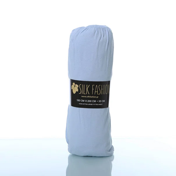 Σεντόνι King Size Με Λάστιχο (180x200+35) Silk Fashion Jersey Ciel