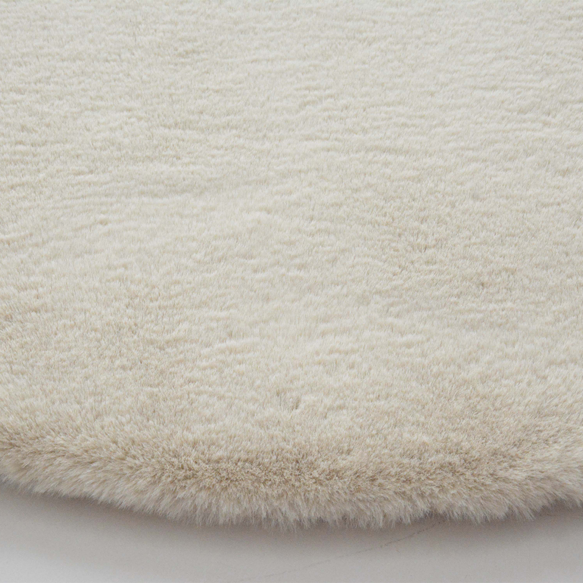 Στρογγυλό Χαλί Γούνινο (Φ160) New Plan Puffy FC3 Beige