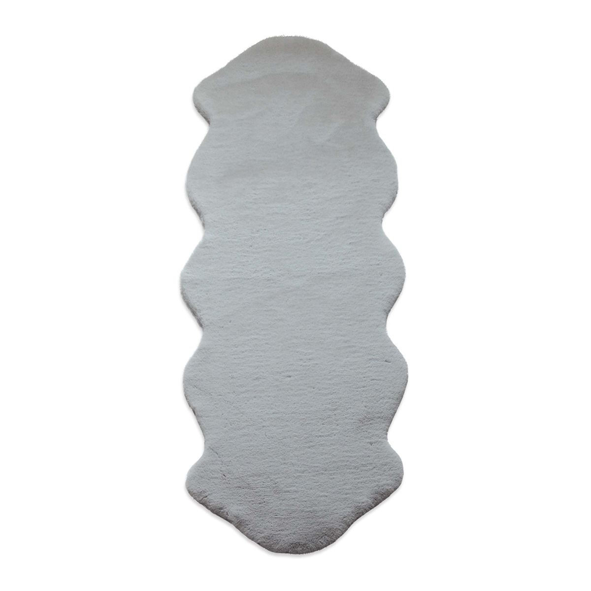 Χαλί Διαδρόμου Γούνινο (80x200) New Plan Puffy FC6 Light Grey
