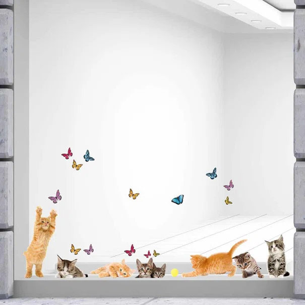 Αυτοκόλλητα Παραθύρου Διπλής Όψης Ango Cats 64001
