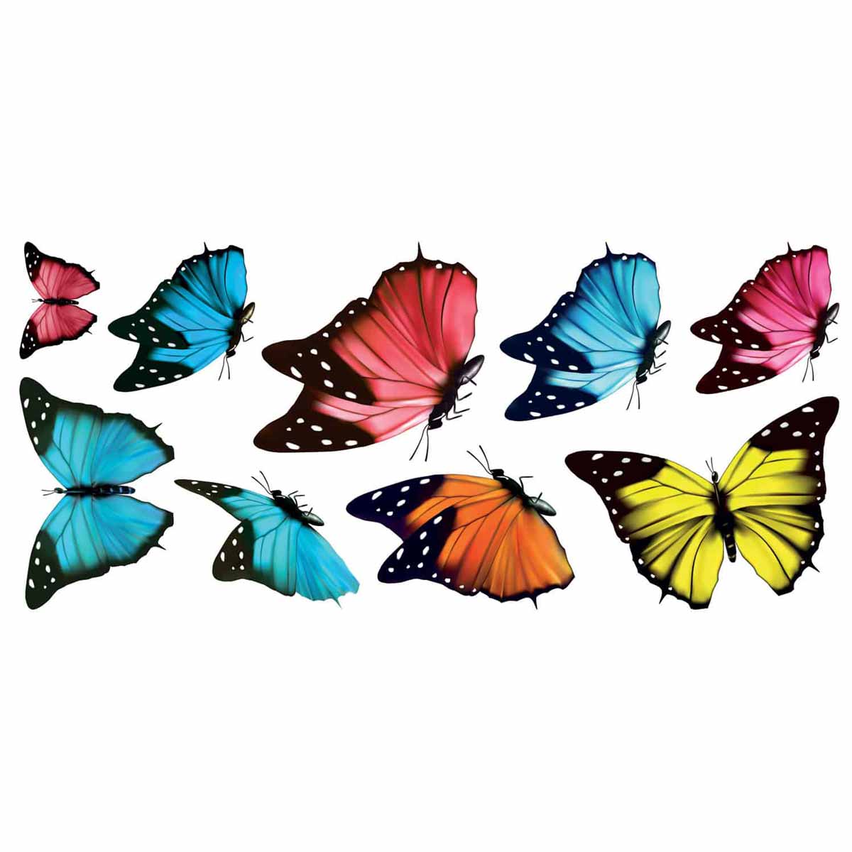 Αυτοκόλλητα Παραθύρου Διπλής Όψης Ango Butterflies 69002 Παιδικά Τοίχου Spitishop