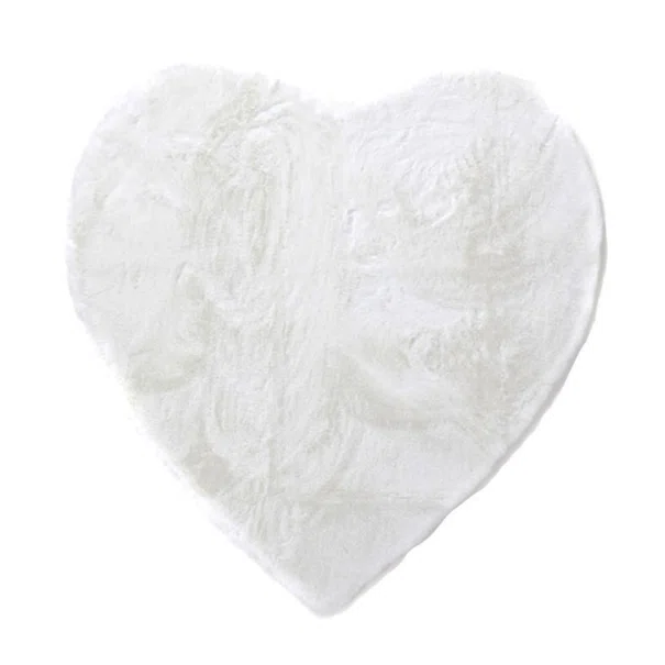 Παιδικό Χαλί Γούνινο (100x100) Royal Carpet Bunny Kids Heart White