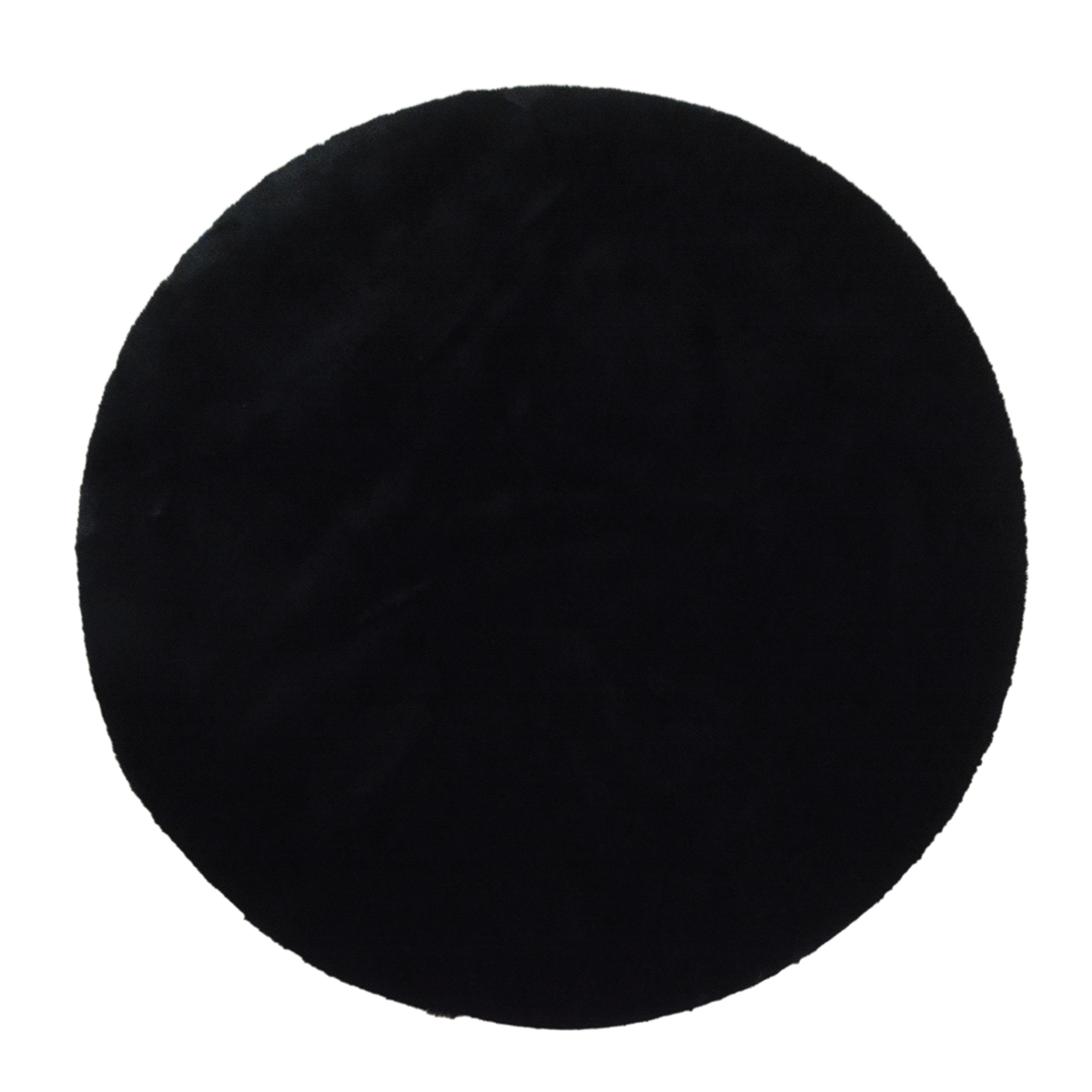 Στρογγυλό Χαλί Γούνινο (Φ160) New Plan Puffy FC9 Black