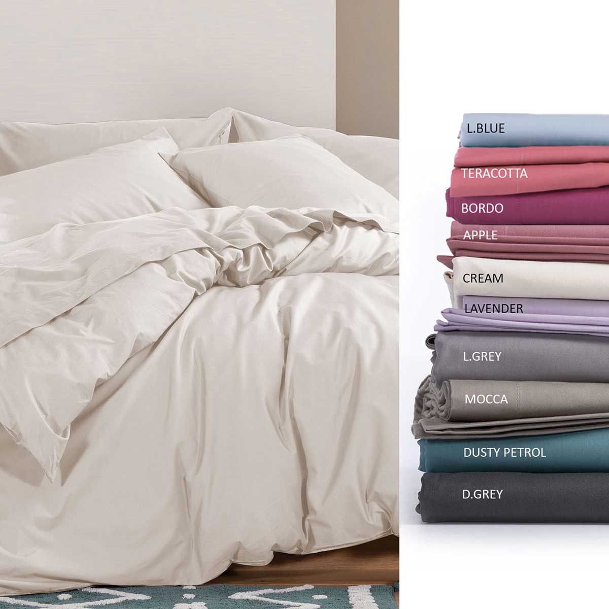 Παπλωματοθήκη Υπέρδιπλη (230x240) Nef-Nef Homeware Basic Bordo 1218