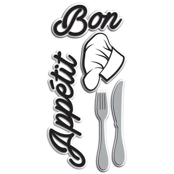 Αφρώδη Αυτοκόλλητα Τοίχου Ango Bon Appetite 59515