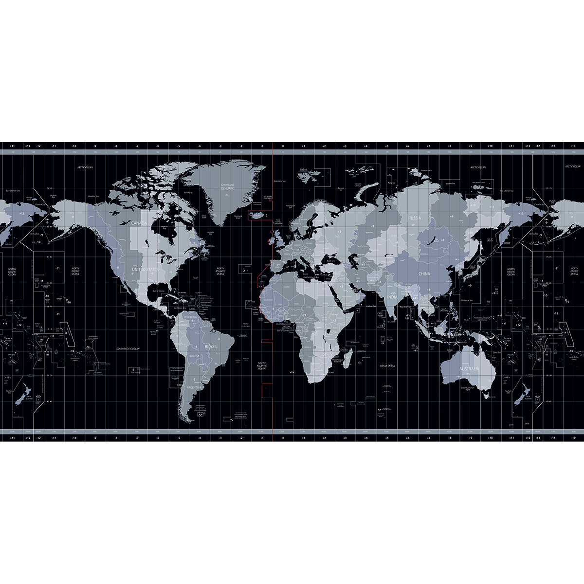 Mouse Pad (78x40) Ango Black Map myPad 84117