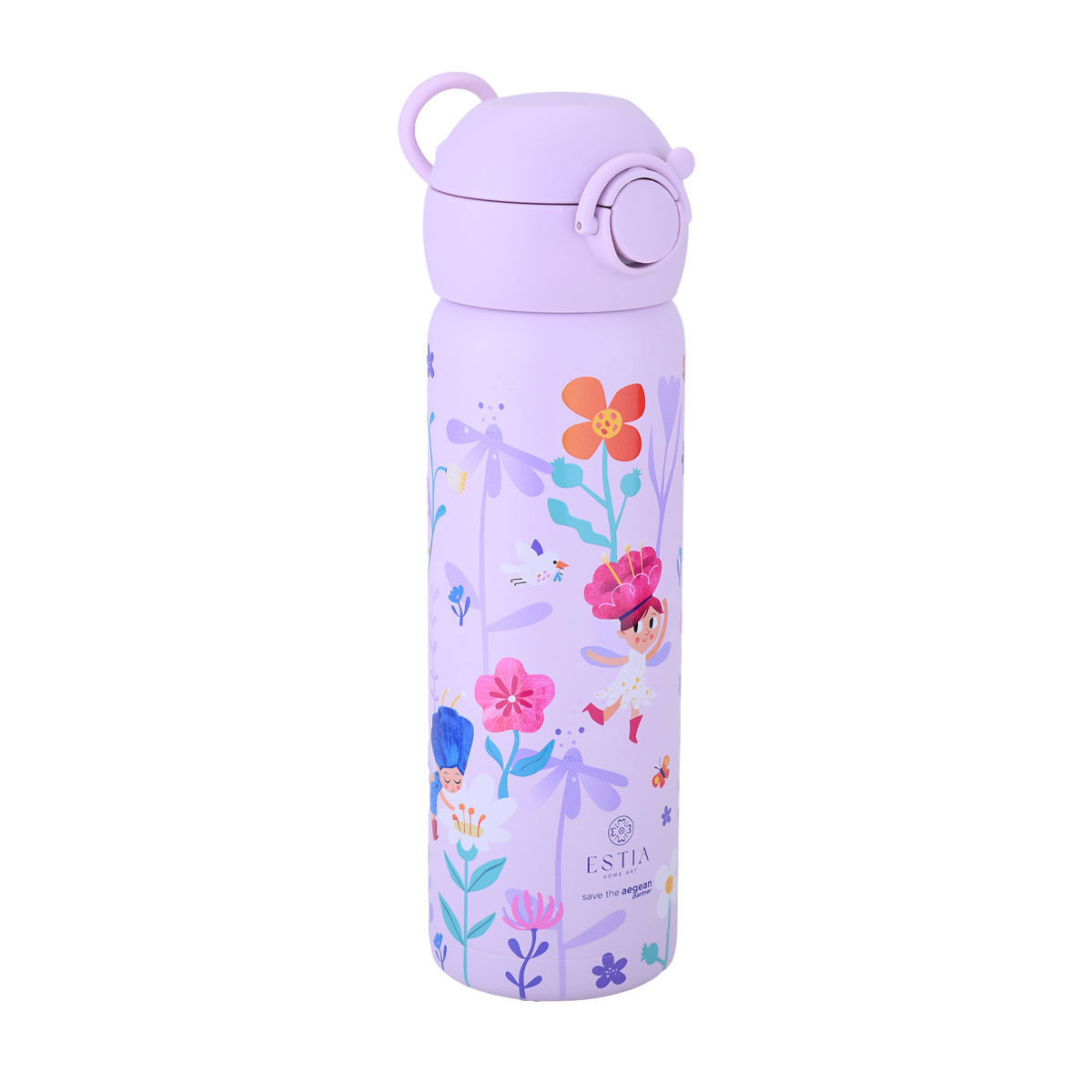 Παγούρι - Θερμός 500ml Με Καλαμάκι Estia Save The Aegean Fairy Tales 01-34191
