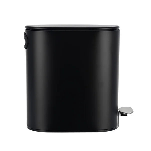Κάδος Απορριμμάτων Μπάνιου (14x28x31) Estia 5lt Slim Black Matt 02-5566