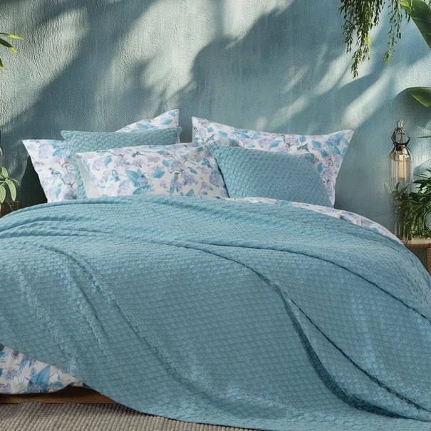 Κουβέρτα Πικέ Μονή (160x240) Nef-Nef Homeware Blue Elmer
