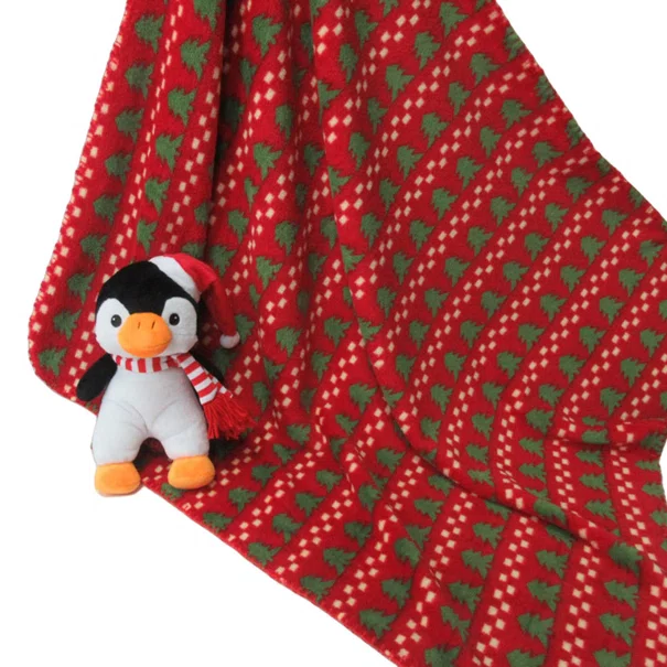 Χριστουγεννιάτικη Κουβέρτα Fleece Αγκαλιάς (75x90) + Λούτρινο Viopros Σχ. 751