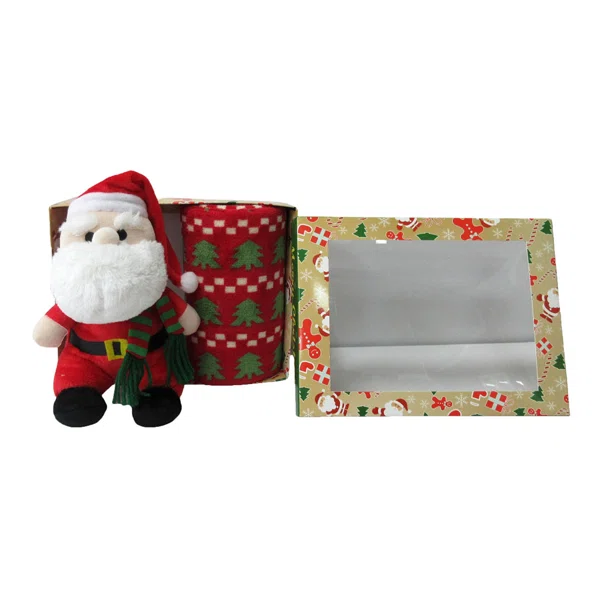 Χριστουγεννιάτικη Κουβέρτα Fleece Αγκαλιάς (75x90) + Λούτρινο Viopros Σχ. 752