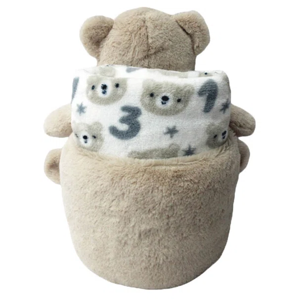 Κουβέρτα Fleece Αγκαλιάς (75x90) + Λούτρινο + Καλάθι Viopros Σχ. 710