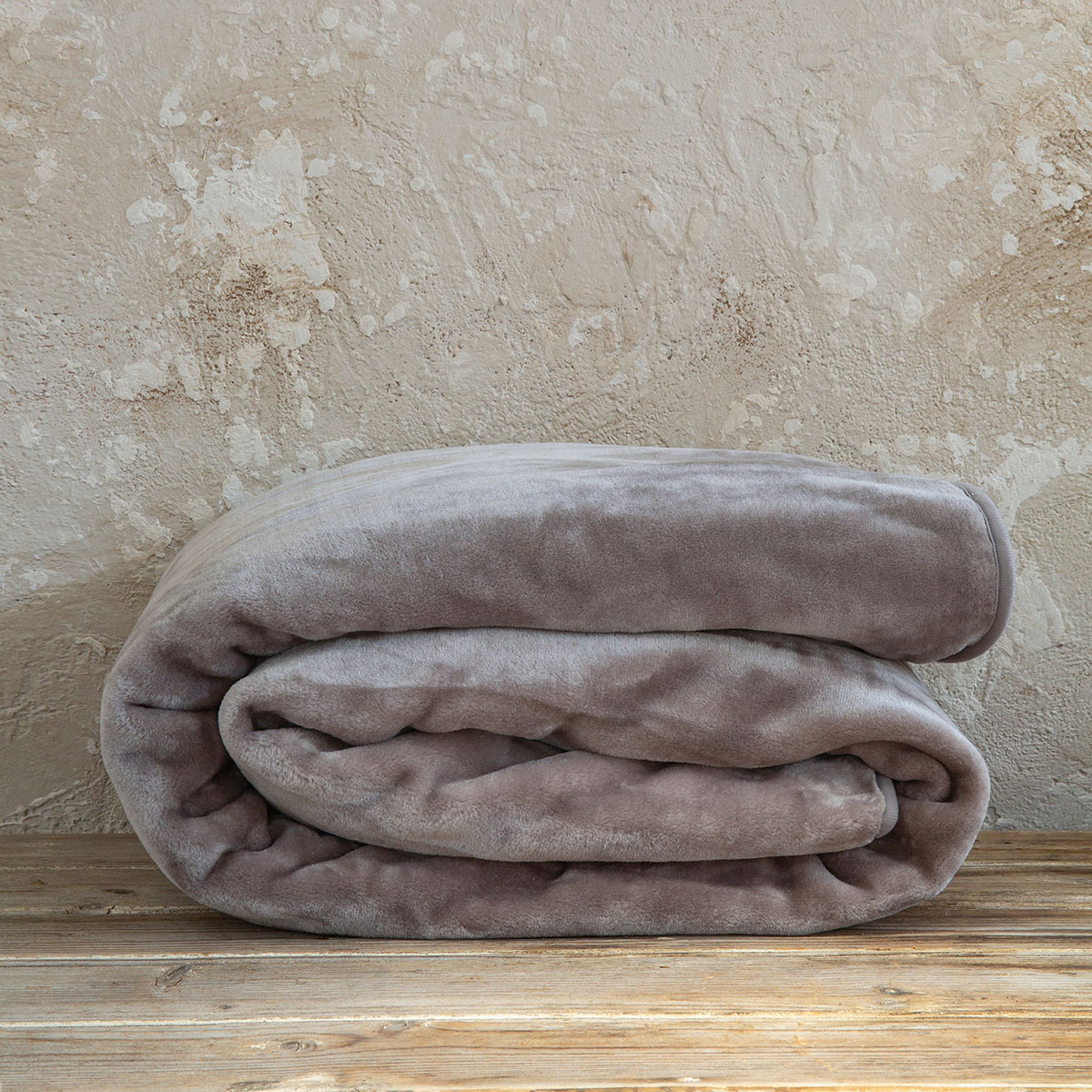 Κουβέρτα Βελουτέ Υπέρδιπλη (220x240) Nima Bed Linen Coperta Cigar Beige