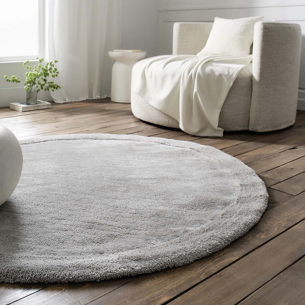 Στρογγυλό Χαλί (Φ200) Gofis Home Heaven Cloud Grey 802/48