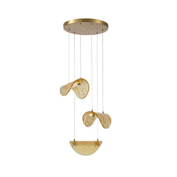 Φωτιστικό Οροφής Τρίφωτο LED Eurolamp Waves 144-18004 Bronze/Gold