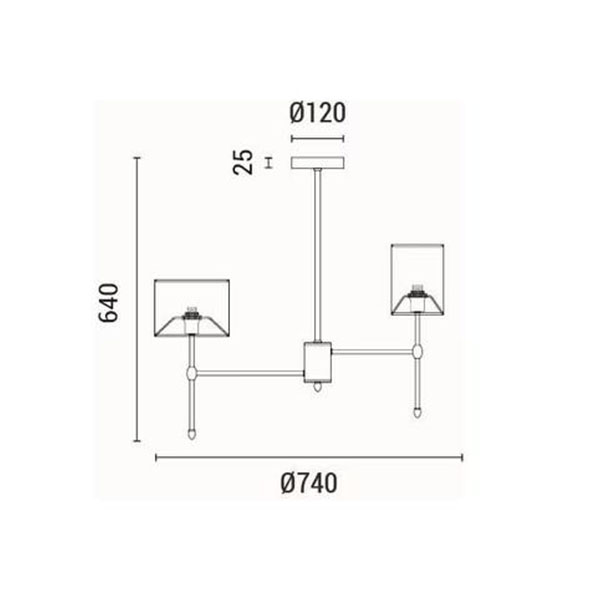 Φωτιστικό Οροφής Πολύφωτο Eurolamp Veli 144-24051 White Black Φωτιστικά Κρεμαστά Τραπεζαρίας Spitishop
