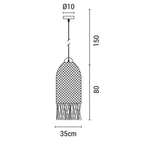 Φωτιστικό Οροφής Μονόφωτο Eurolamp Kai 144-33025 Natural