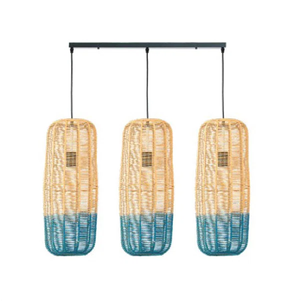 Φωτιστικό Οροφής Τρίφωτο Eurolamp Kai 144-33030 White/L.Blue