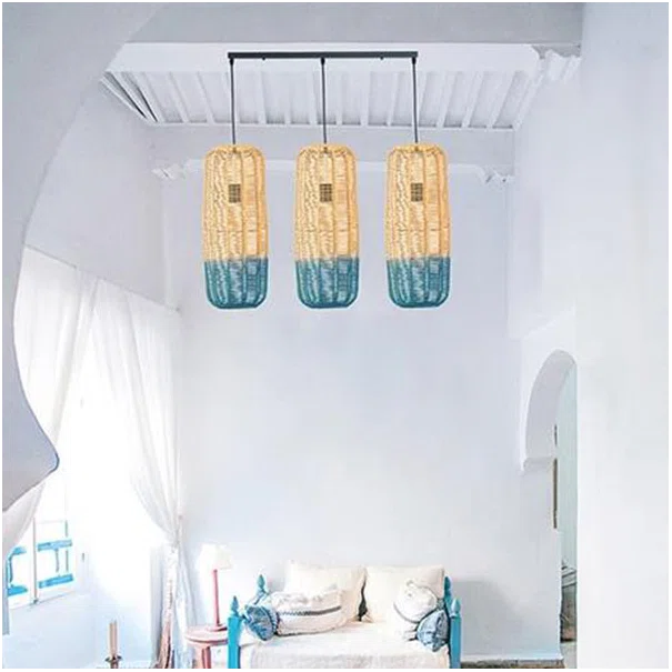 Φωτιστικό Οροφής Τρίφωτο Eurolamp Kai 144-33030 White/L.Blue