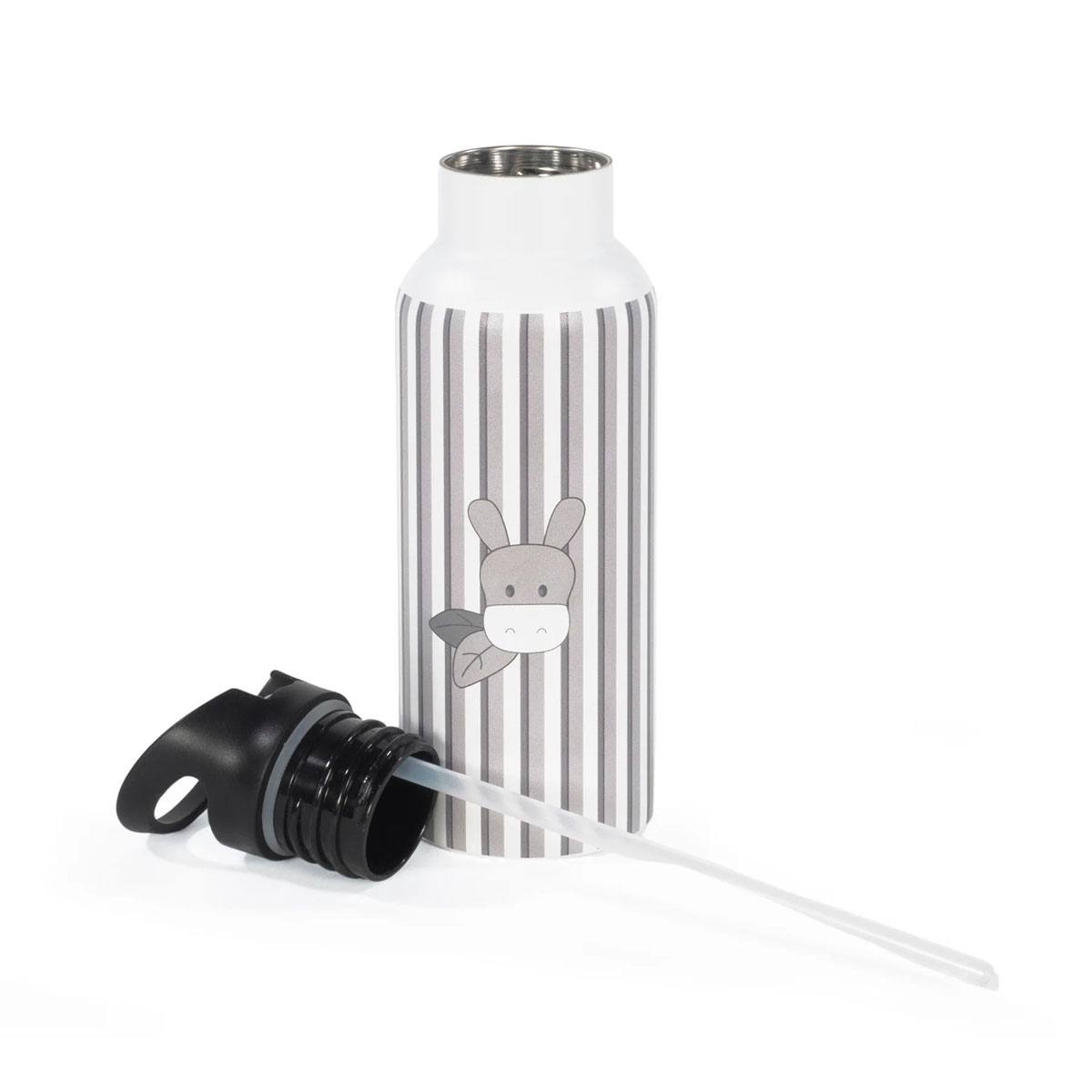 Παγούρι - Θερμός 500Ml με Καλαμάκι Walking Mum Botton Stripes Παιδικά Είδη Φαγητού & Αξεσουάρ Σερβιρίσματος Παγούρια Spitishop