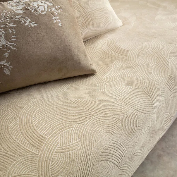 Ριχτάρι Πολυθρόνας Βελουτέ (180x180) Gofis Home Nimbus Willow Beige 447/52