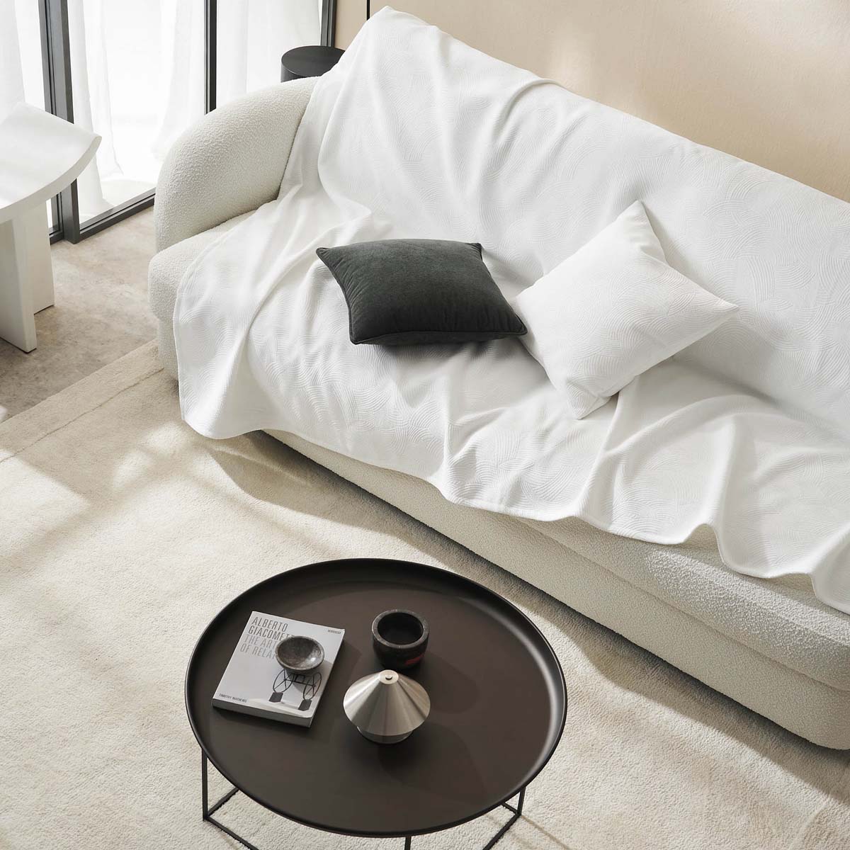Ριχτάρι Καναπέ Διθέσιου Βελουτέ (180x250) Gofis Home Nimbus Polar White 447/26
