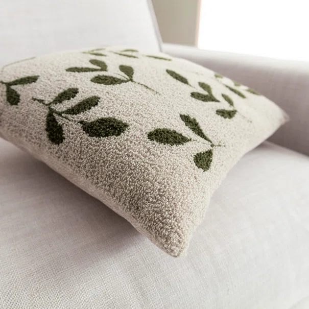 Διακοσμητική Μαξιλαροθήκη (43x43) Gofis Home Herbal Beige/Pine Green 705/06